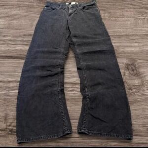 30x30 Black Bootcut Corduroy Pants Y2K Grunge Vintage